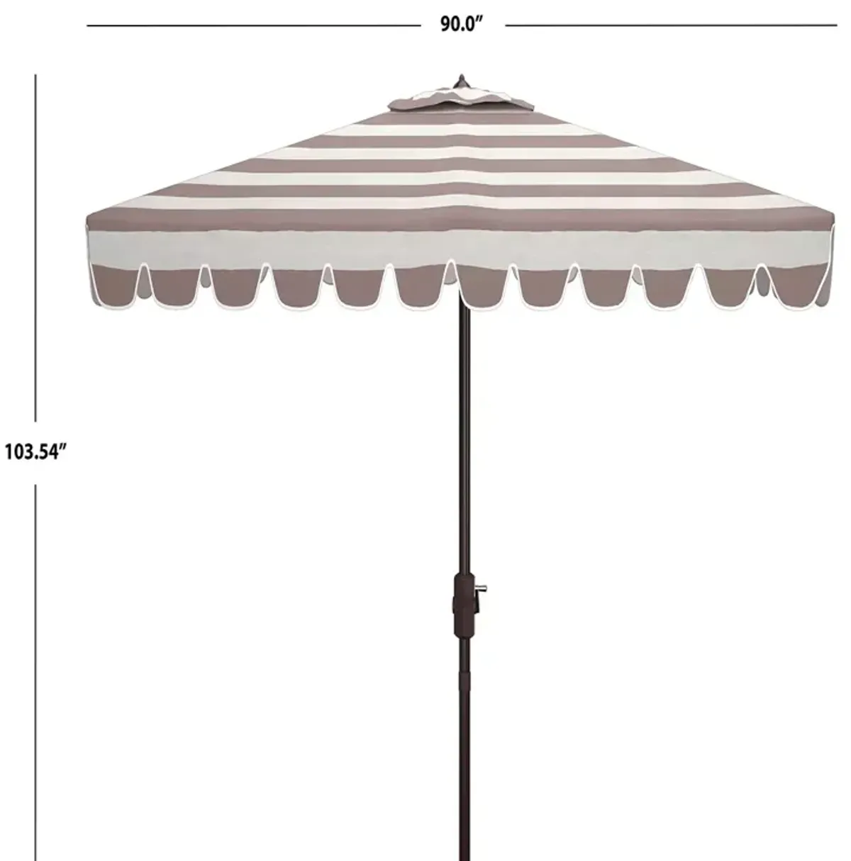 SAFAVIEH Vienna 7.5 Ft Crank Square Umbrella