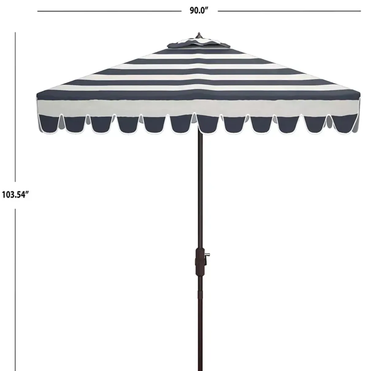 SAFAVIEH Vienna 7.5 Ft Crank Square Umbrella