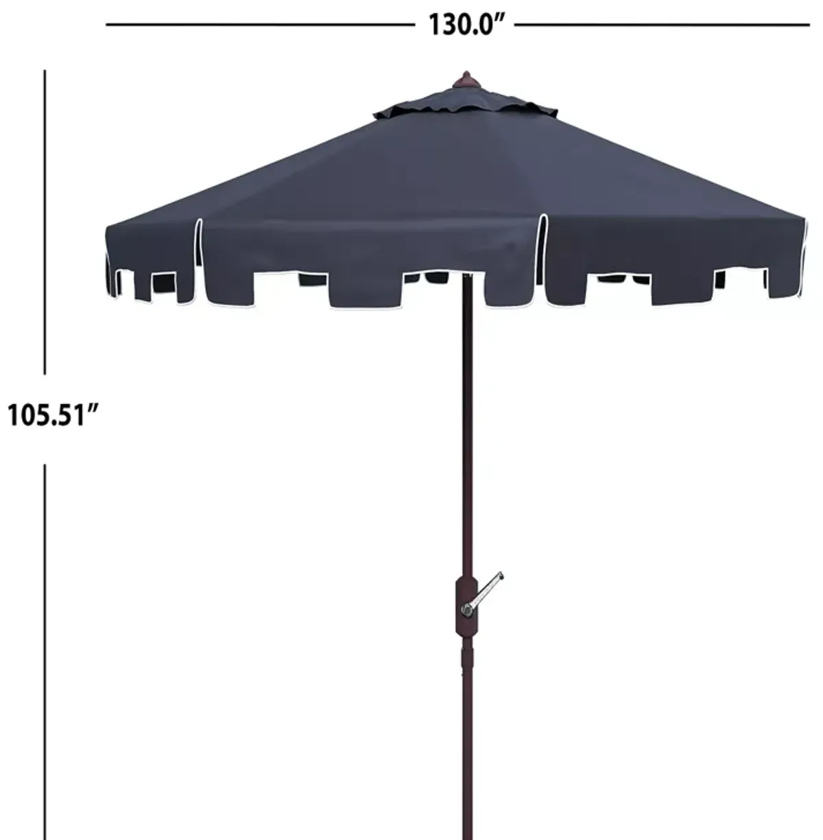 SAFAVIEH Zimmerman 11 Ft Crank Market Umbrella