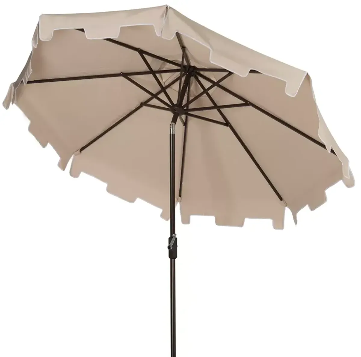 SAFAVIEH Zimmerman 9 Ft Crank Market Umbrella