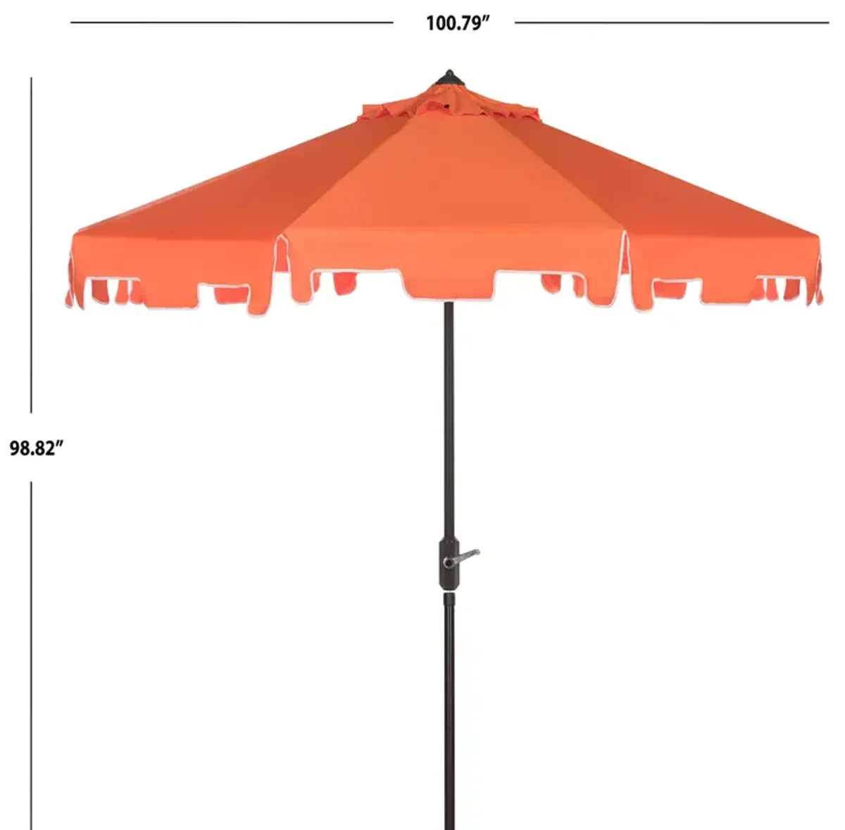 SAFAVIEH Zimmerman 9 Ft Crank Market Umbrella