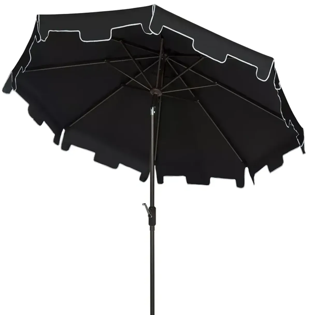 SAFAVIEH Zimmerman 9 Ft Crank Market Umbrella