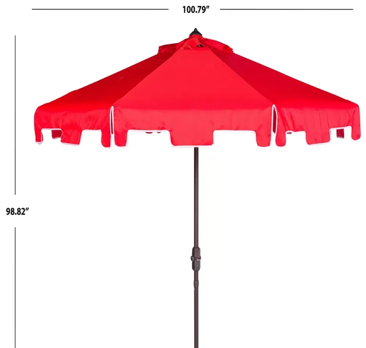 SAFAVIEH Zimmerman 9 Ft Crank Market Umbrella