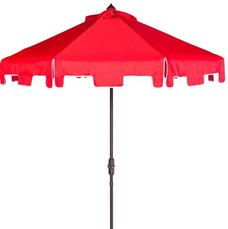 SAFAVIEH Zimmerman 9 Ft Crank Market Umbrella
