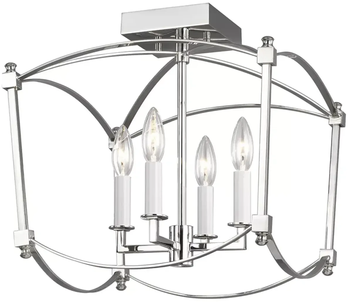 Visual Comfort Thayer 4 Light Semi Flush Mount