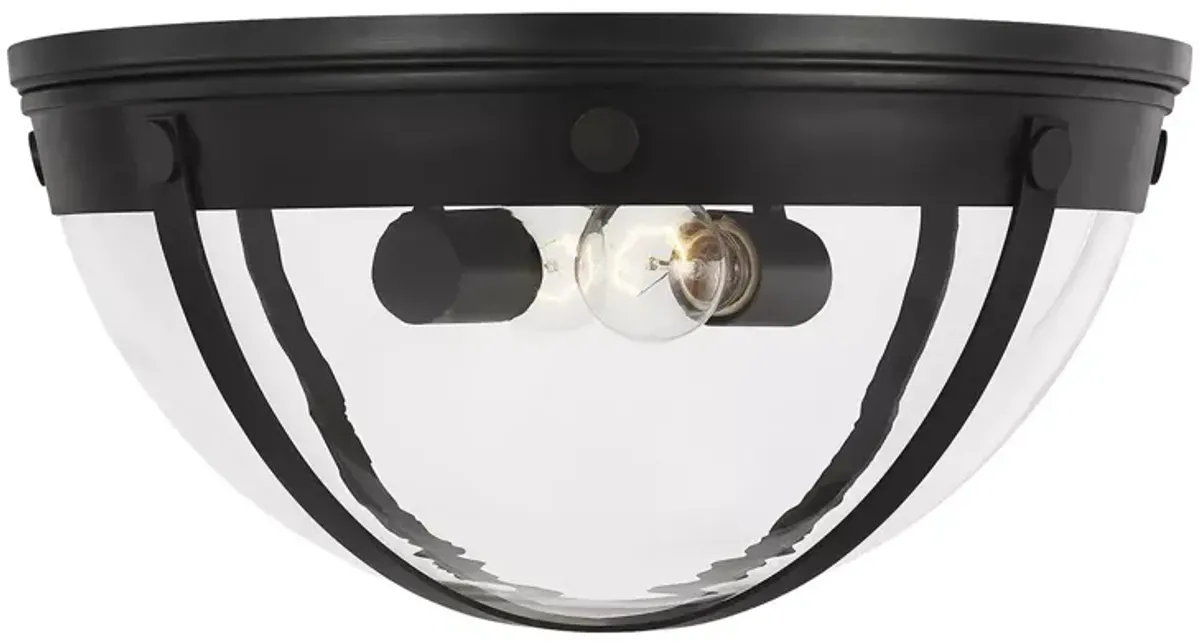 Thomas O'Brien Logan 2 Light Milk Glass Flush Mount