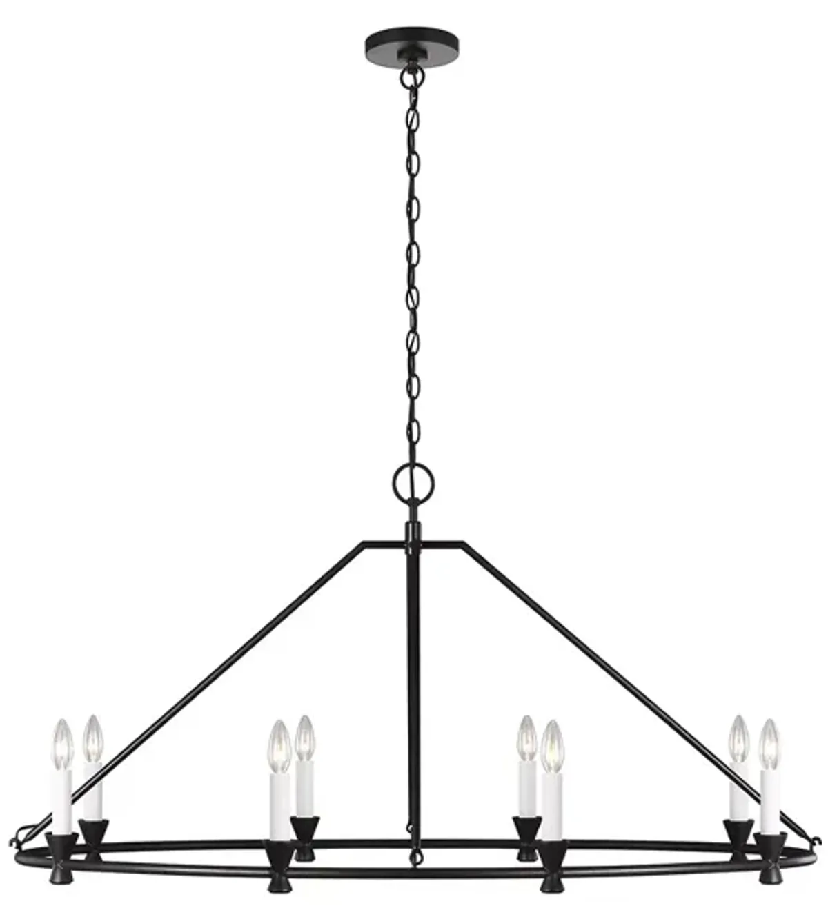Chapman & Myers Keystone 8 Light Oval Chandelier