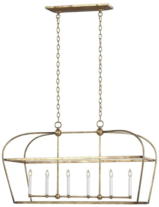 Chapman & Myers Stonington 6 Light Linear Lantern