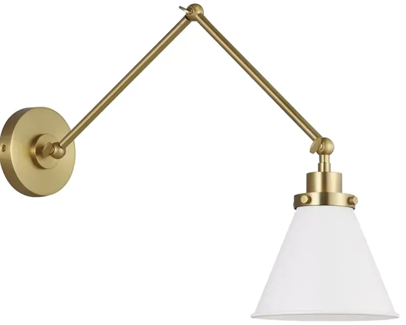 Generation Lighting Wellfleet Double Arm Cone Task Sconce