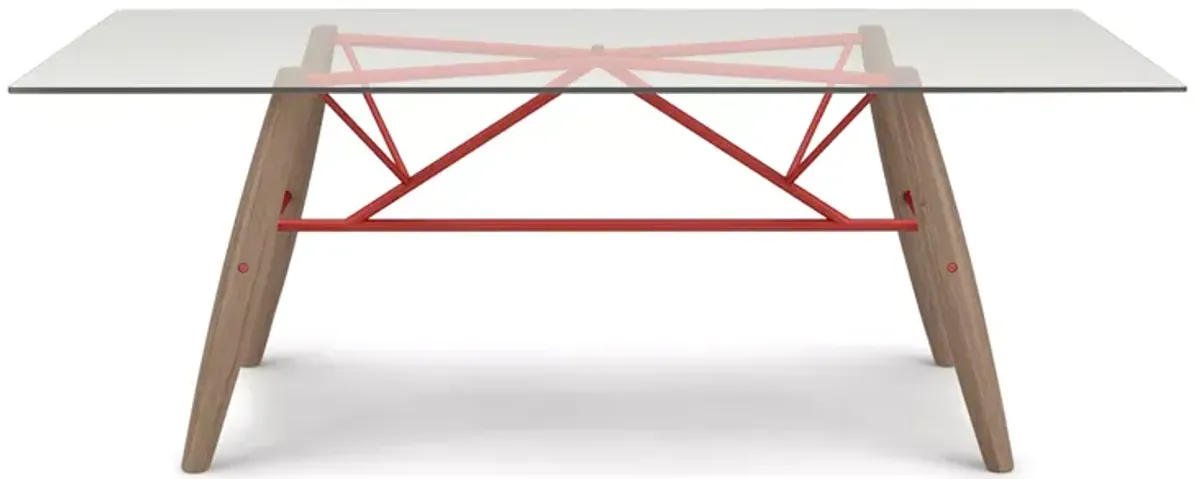 Huppe Connection 76" Glass Top Dining Table