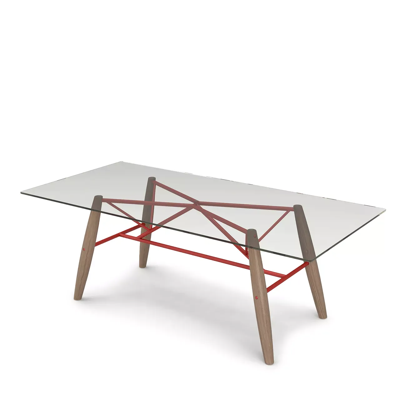 Huppe Connection 84" Glass Top Dining Table