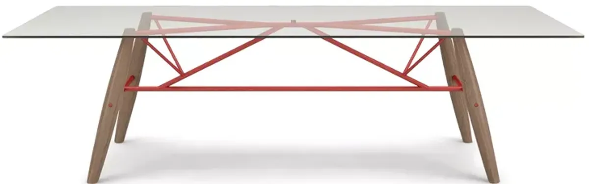 Huppe Connection 98" Glass Top Dining Table