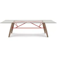 Huppe Connection 98" Glass Top Dining Table