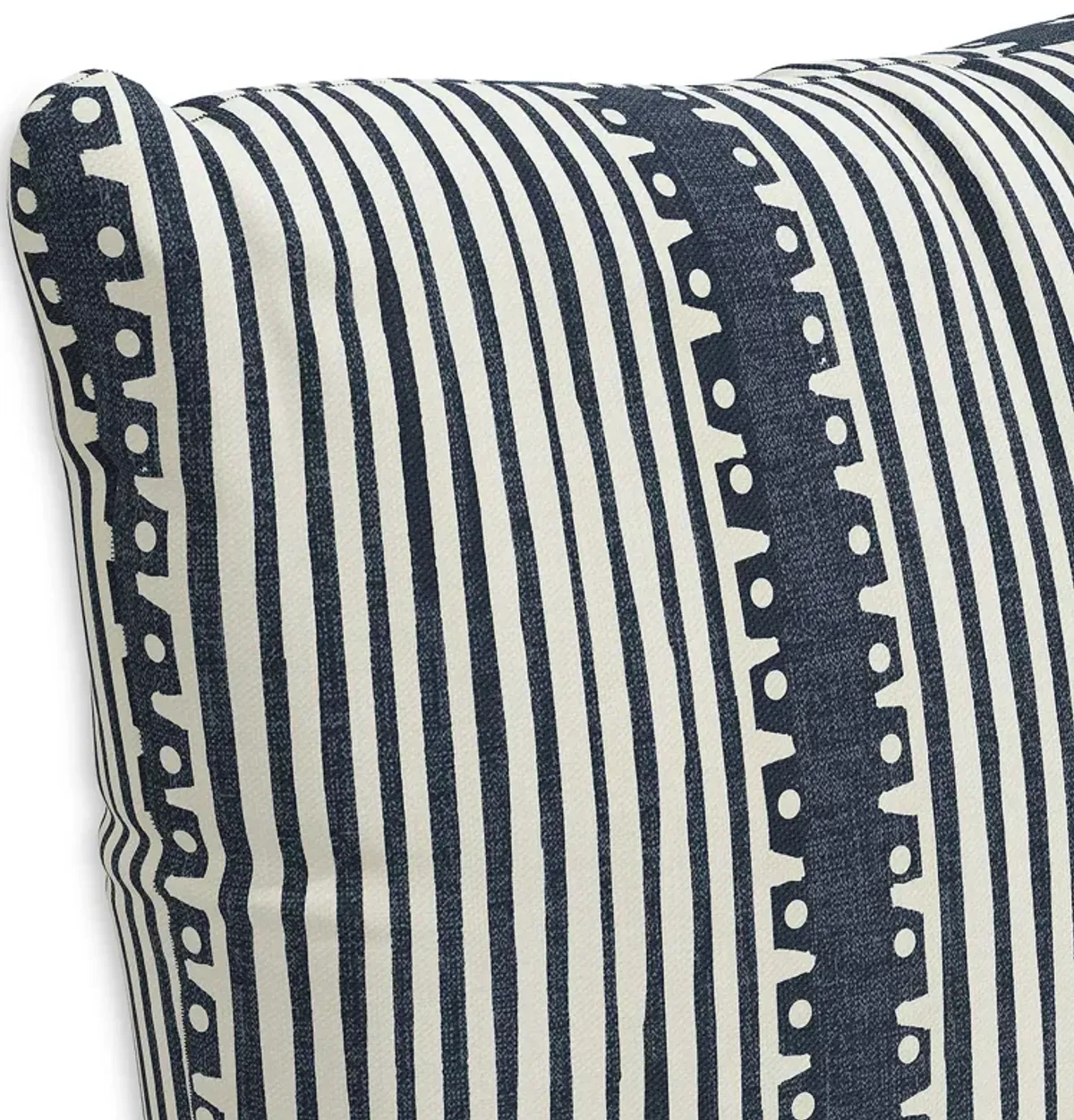 Sparrow & Wren Bennett Stripe Navy Ground Down Pillow, 20" x 20"