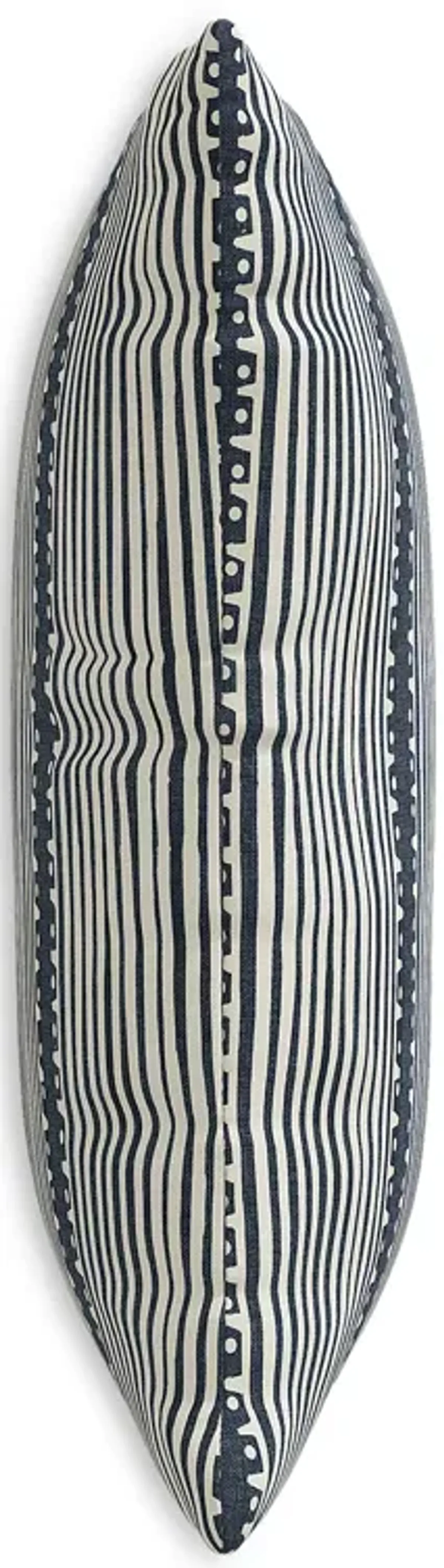 Sparrow & Wren Bennett Stripe Navy Ground Down Pillow, 20" x 20"