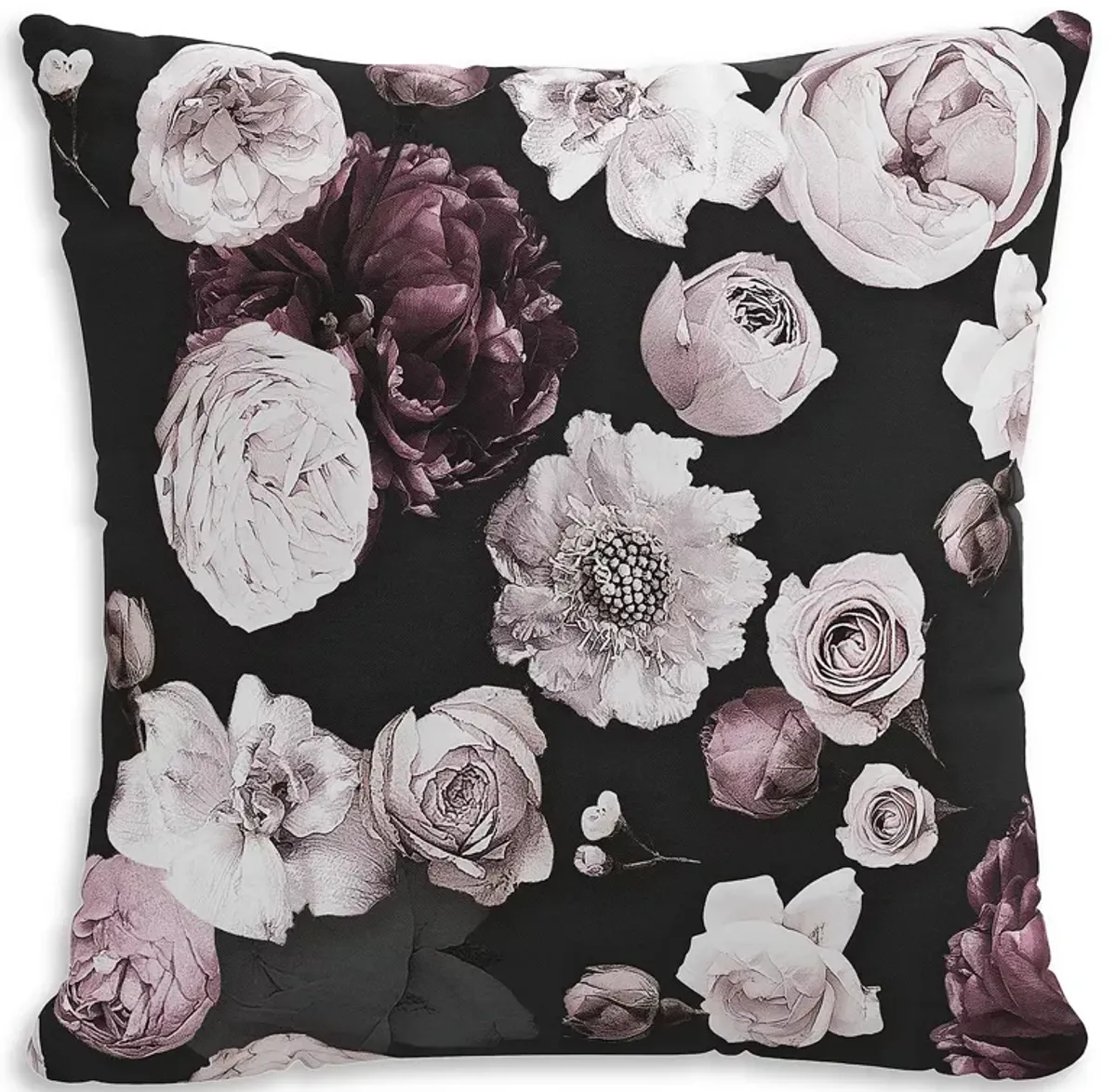 Sparrow & Wren Down Pillow in Icy Black, 20 x 20"