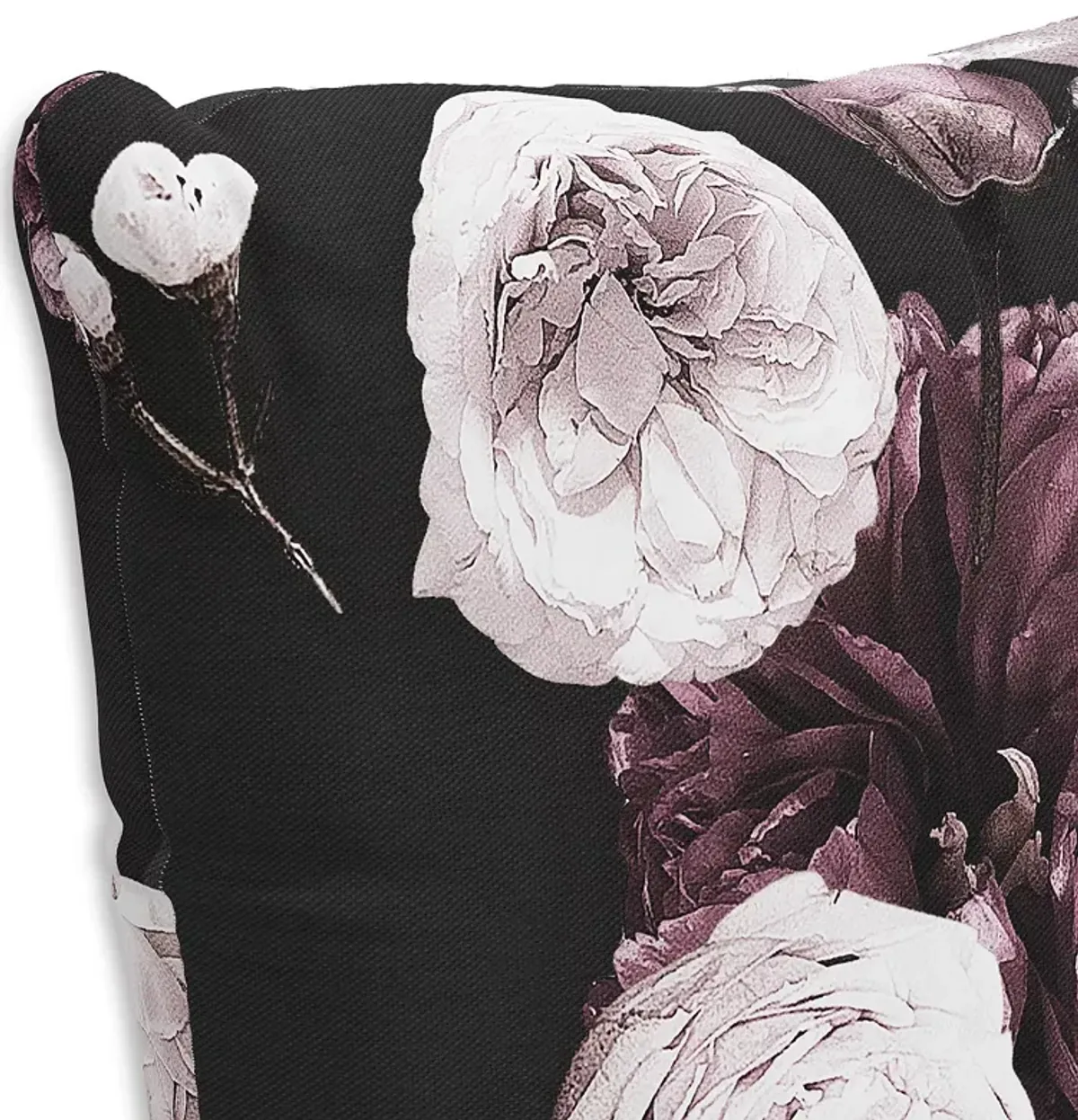 Sparrow & Wren Down Pillow in Icy Black, 20 x 20"