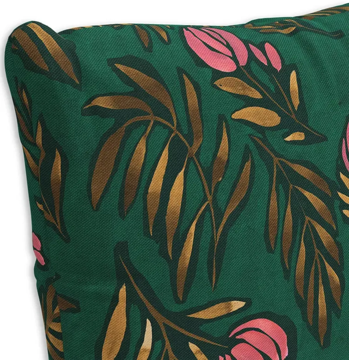 Sparrow & Wren Debris Floral Emerald Down Pillow, 20" x 20"