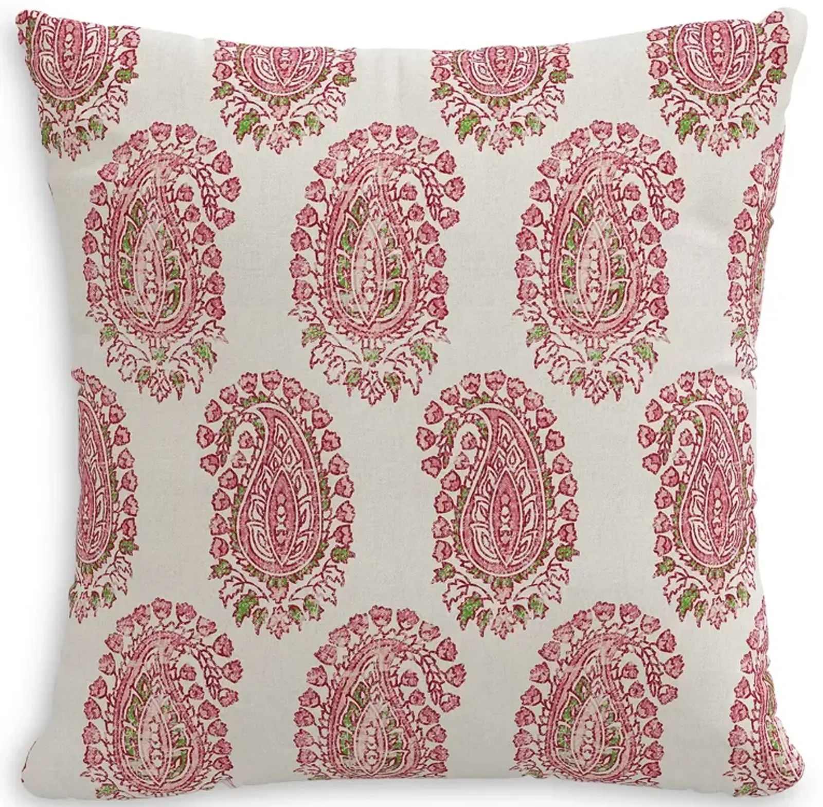 Sparrow & Wren Down Pillow in Paisley Rosequartz, 20 x 20"