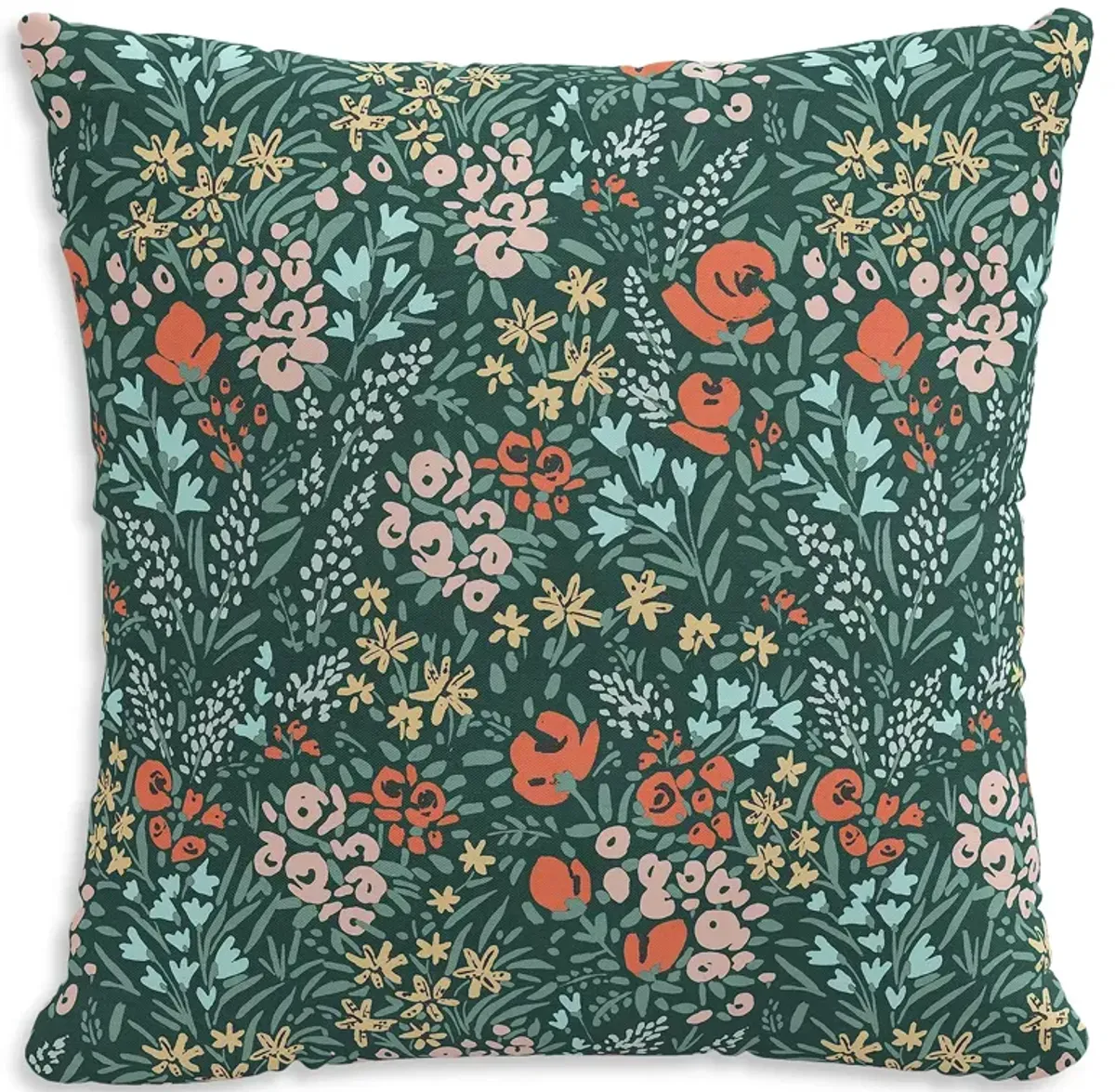 Sparrow & Wren Down Pillow in Camelia Green, 20 x 20"