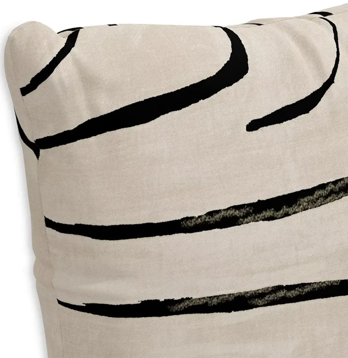 Sparrow & Wren Down Pillow in Linen Onyx, 20 x 20"