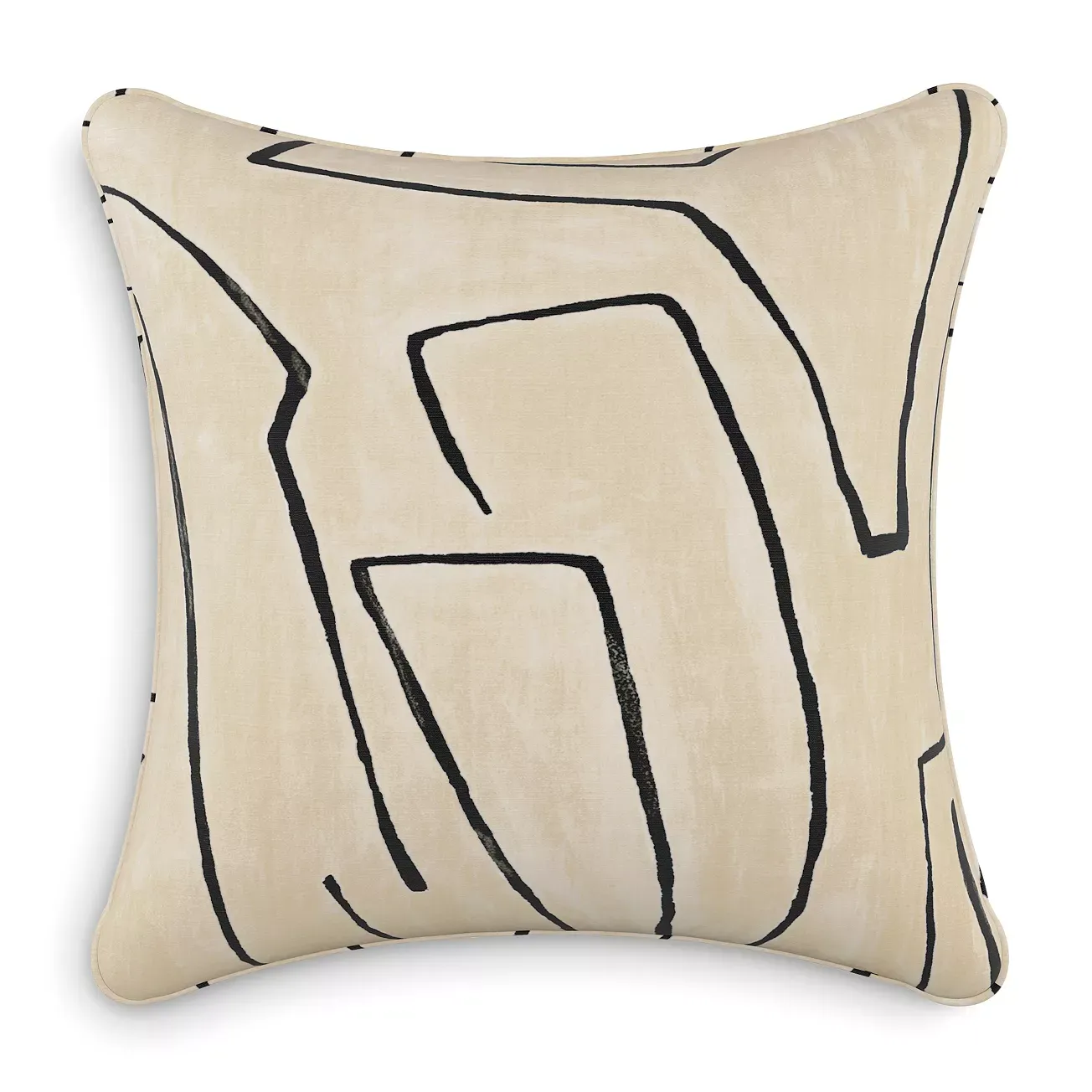 Sparrow & Wren Down Pillow in Linen Onyx, 20 x 20"