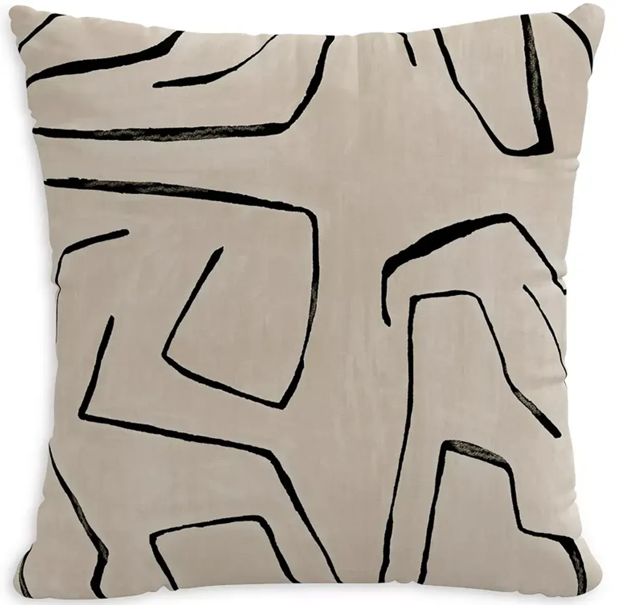 Sparrow & Wren Down Pillow in Linen Onyx, 20 x 20"