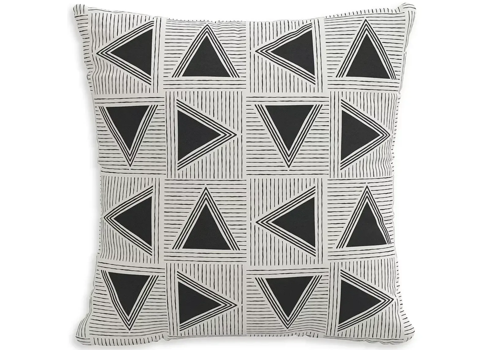 Sparrow & Wren Down Pillow in Tri Black & White, 20 x 20"