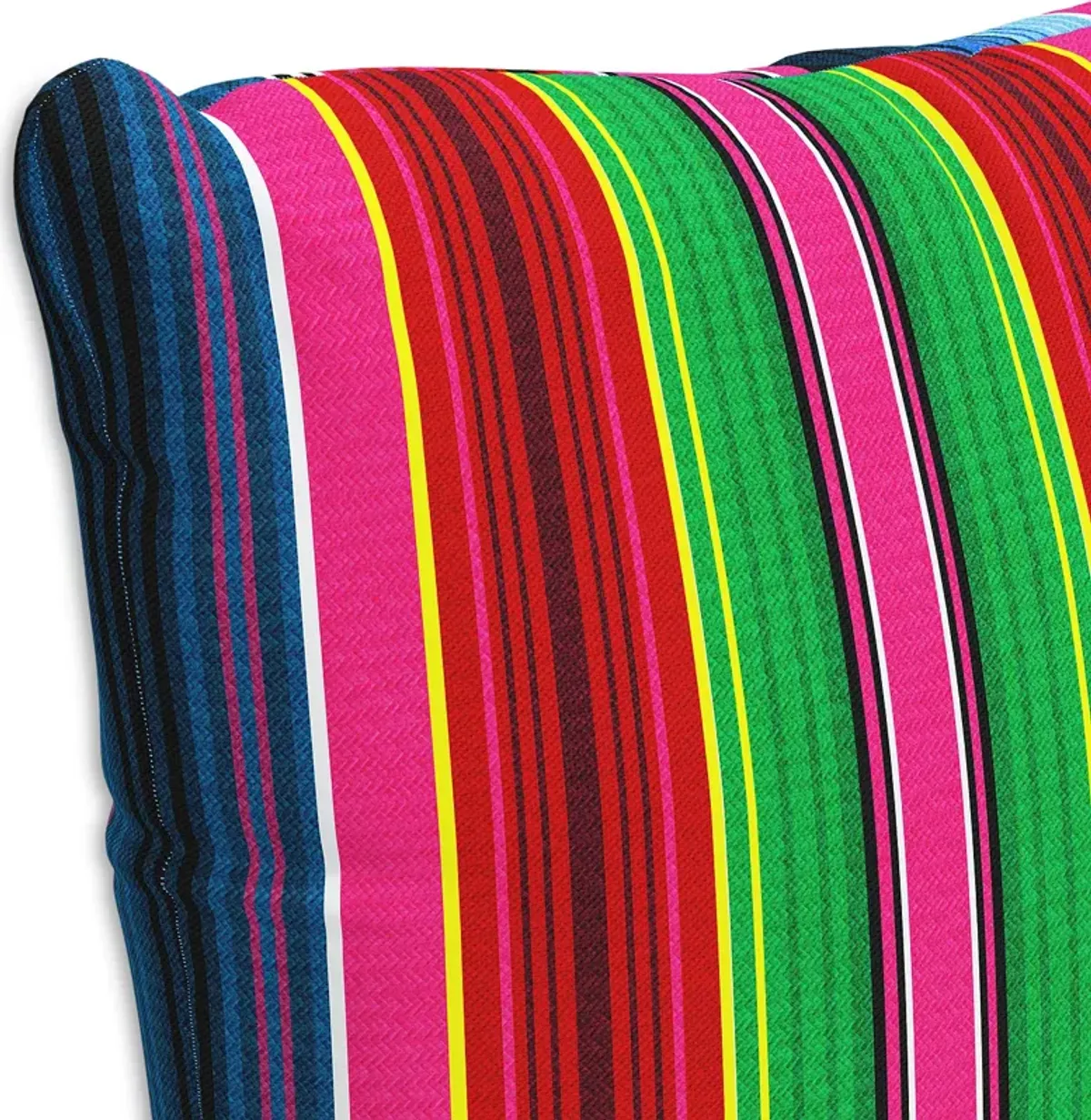 Sparrow & Wren Down Pillow in Stripe Multi, 20 x 20"