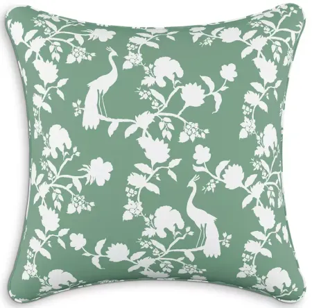 Sparrow & Wren Down Pillow in Peacock Green, 20 x 20"