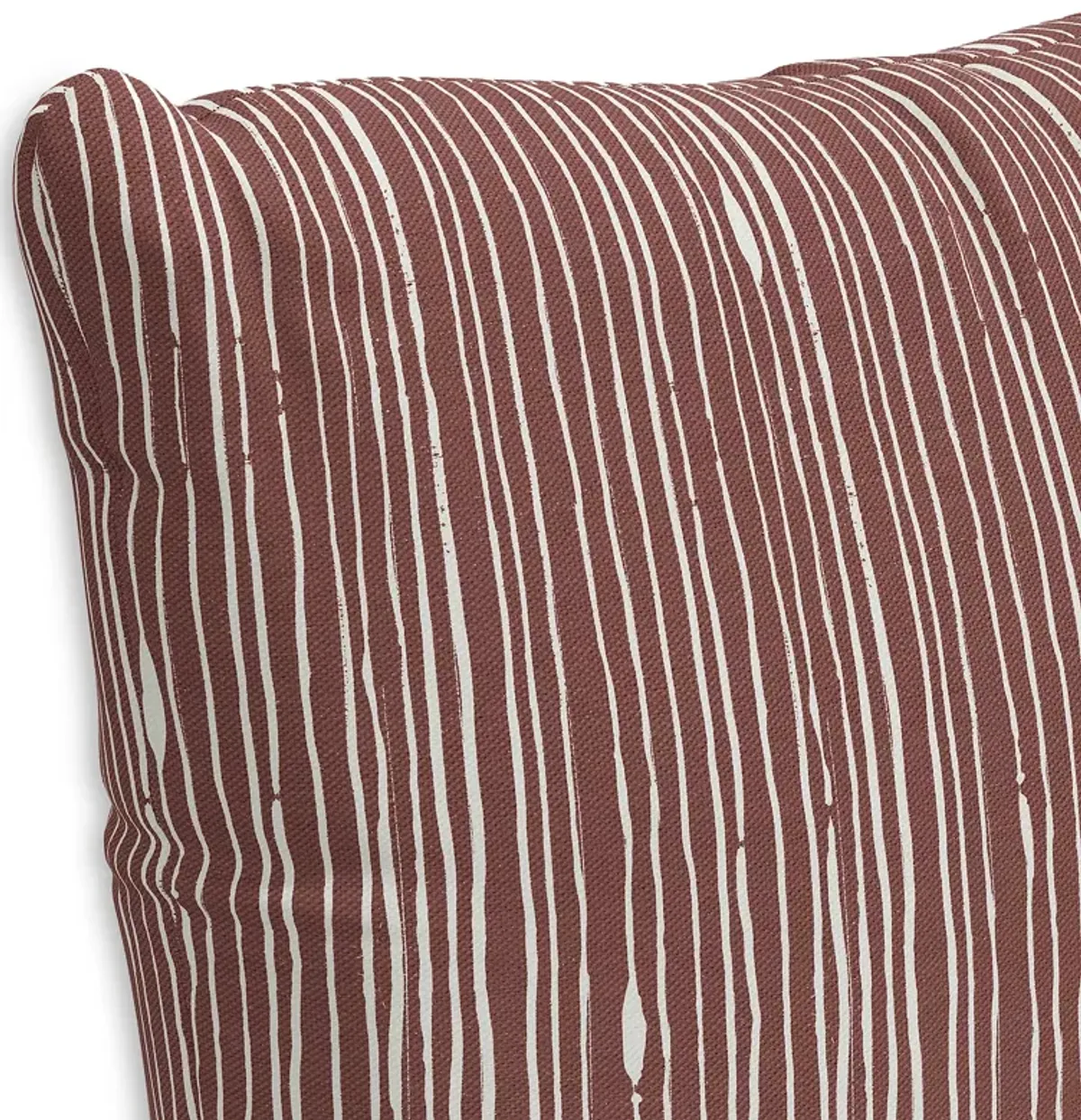 Sparrow & Wren Down Pillow in Mulberry Stripe, 20" x 20"