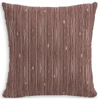 Sparrow & Wren Down Pillow in Mulberry Stripe, 20" x 20"