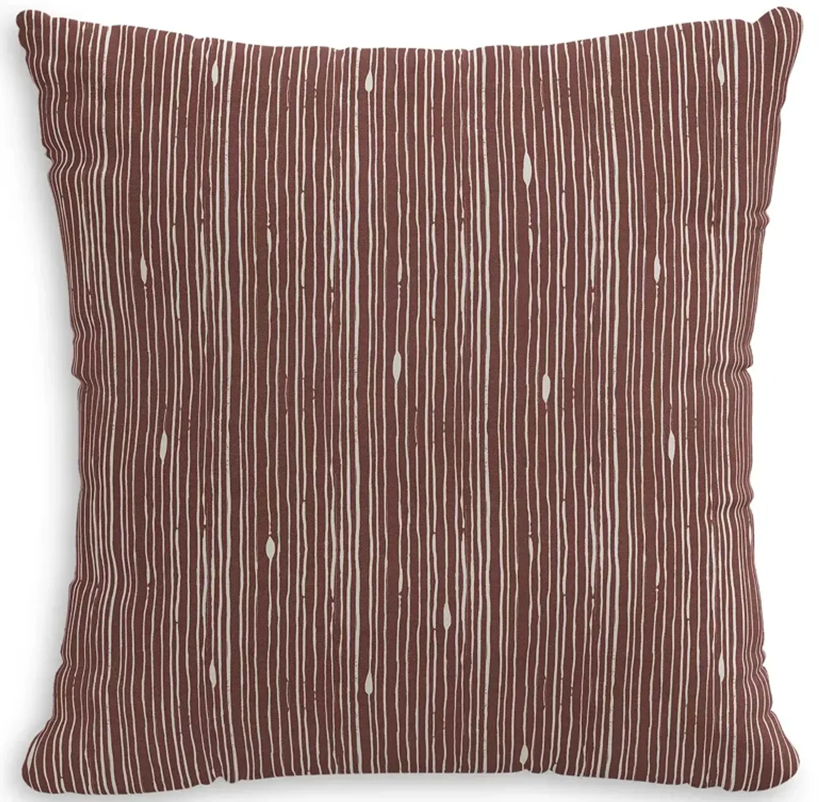 Sparrow & Wren Down Pillow in Mulberry Stripe, 20" x 20"