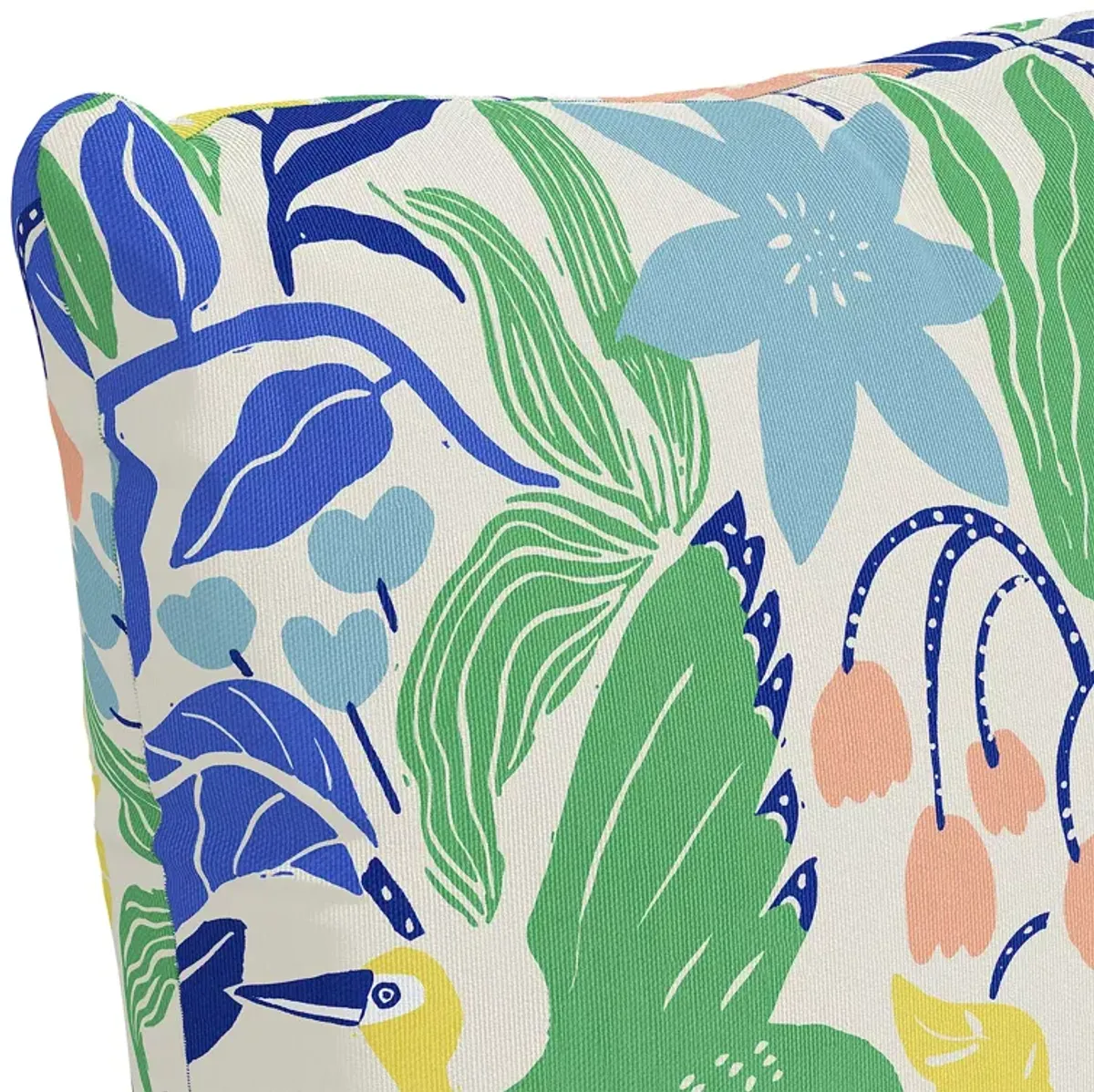 Sparrow & Wren Outdoor Pillow in Seychelles Palm, 18" x 18"