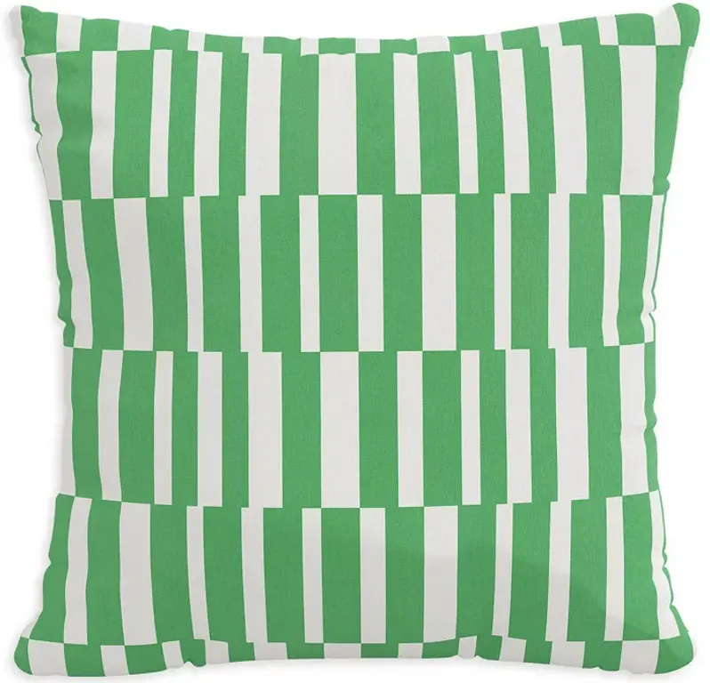 Sparrow & Wren Outdoor Pillow in Jump Stripe, 18" x 18"