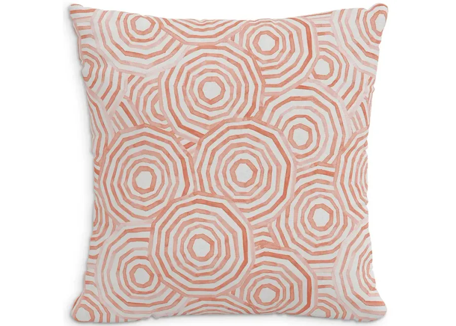 Cloth & Company The Umbrella Swirl Linen Decorative Pillow with Feather Insert, 22" x 22"