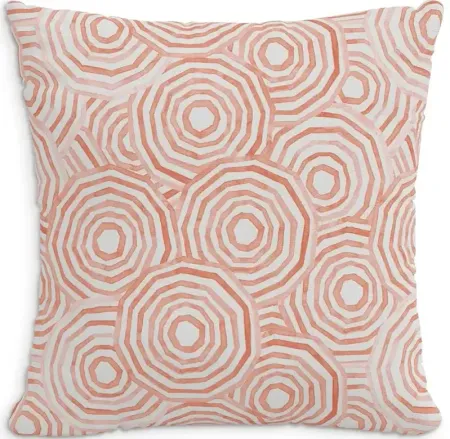 Cloth & Company The Umbrella Swirl Linen Decorative Pillow with Feather Insert, 22" x 22"
