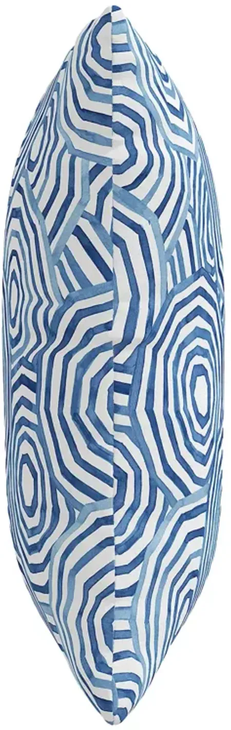 Cloth & Company The Umbrella Swirl Outdoor Pillow in Navy, 20" x 20"