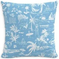 Cloth & Company The Beach Toile Decorative Pillow, 20" x 20"
