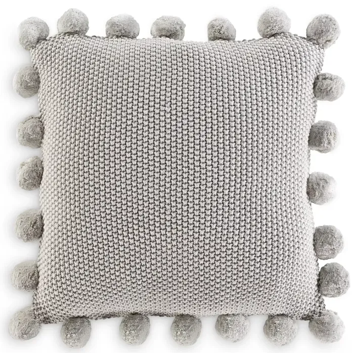 SURYA Pomtastic Decorative Pillow, 18" x 18"