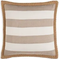 Surya Warrick Striped Linen Decorative Pillow, 18" x 18"
