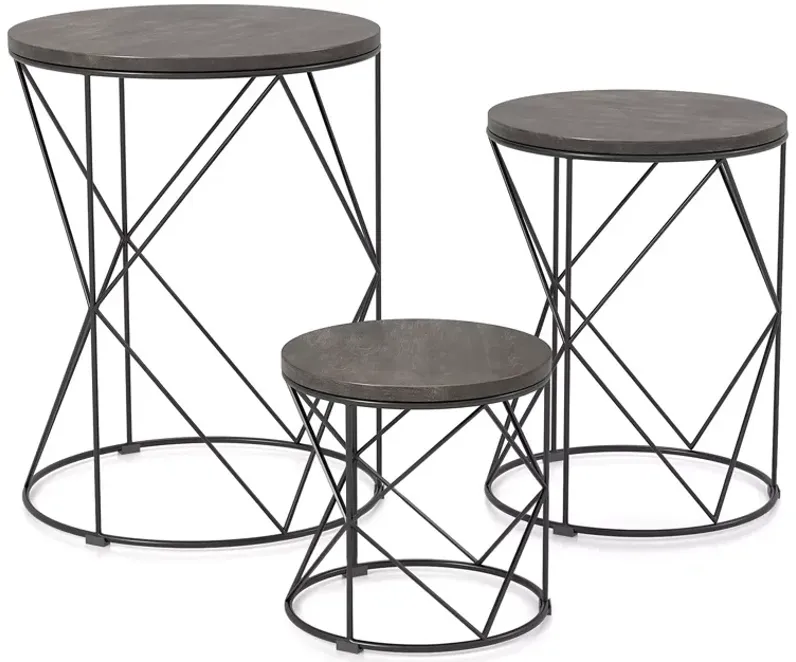 Sparrow & Wren Bailer Nesting Tables, Set of 3