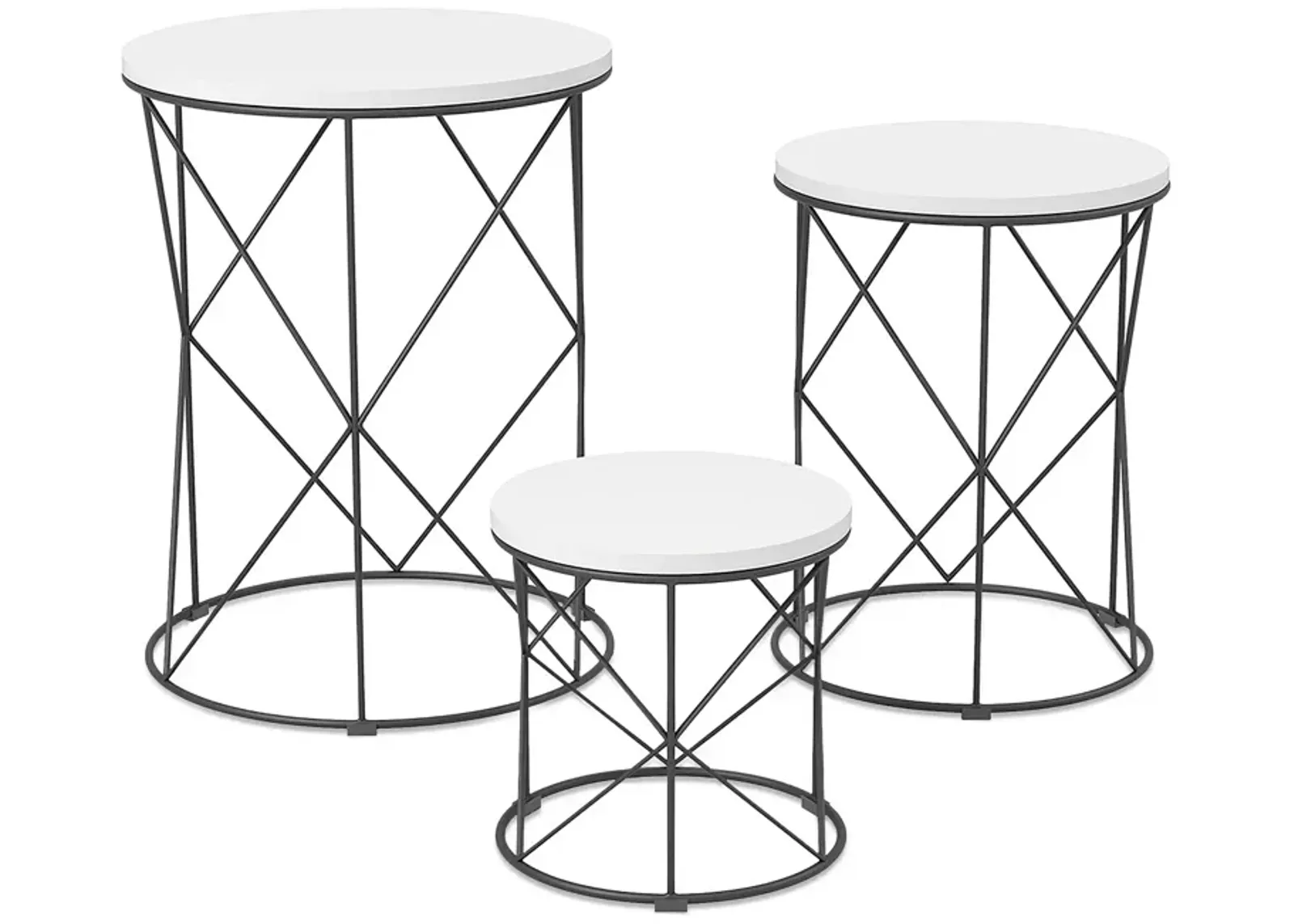 Furniture of America Bailer Nesting Tables, Set of 3