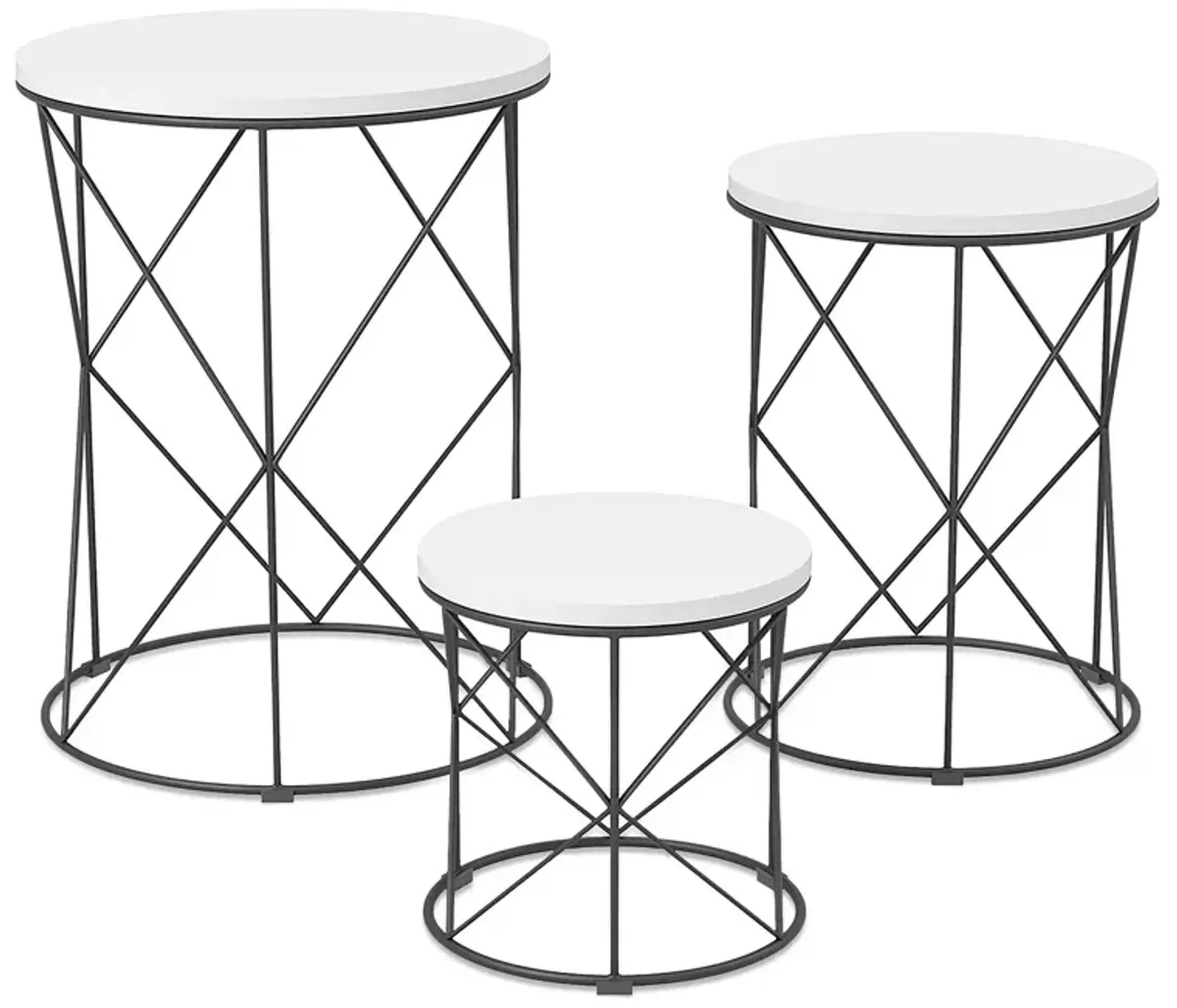 Furniture of America Bailer Nesting Tables, Set of 3