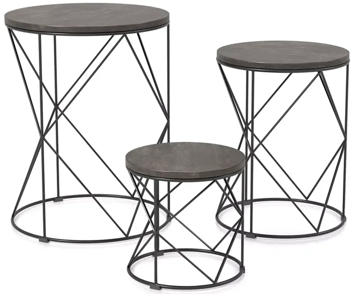 Furniture of America Bailer Nesting Tables, Set of 3