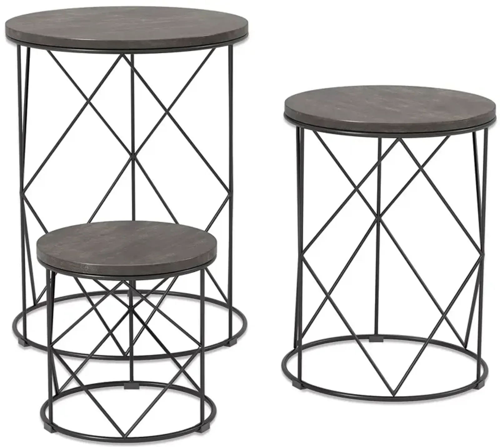 Furniture of America Bailer Nesting Tables, Set of 3