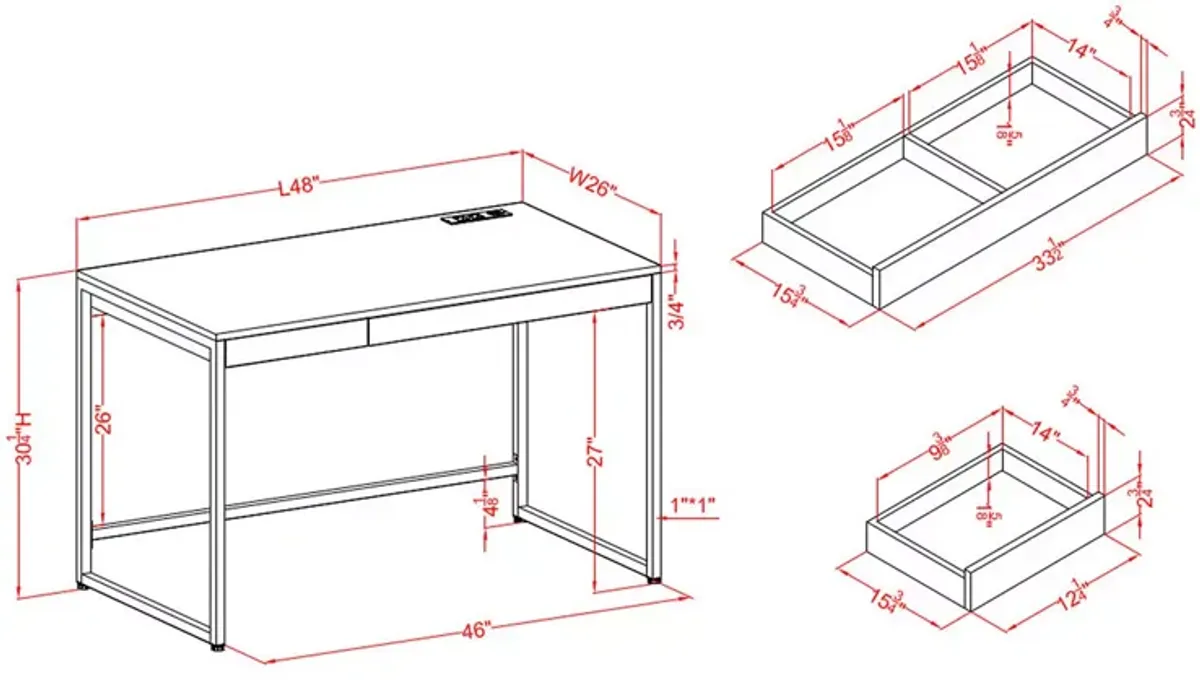 Sparrow & Wren Tresta Writing Desk