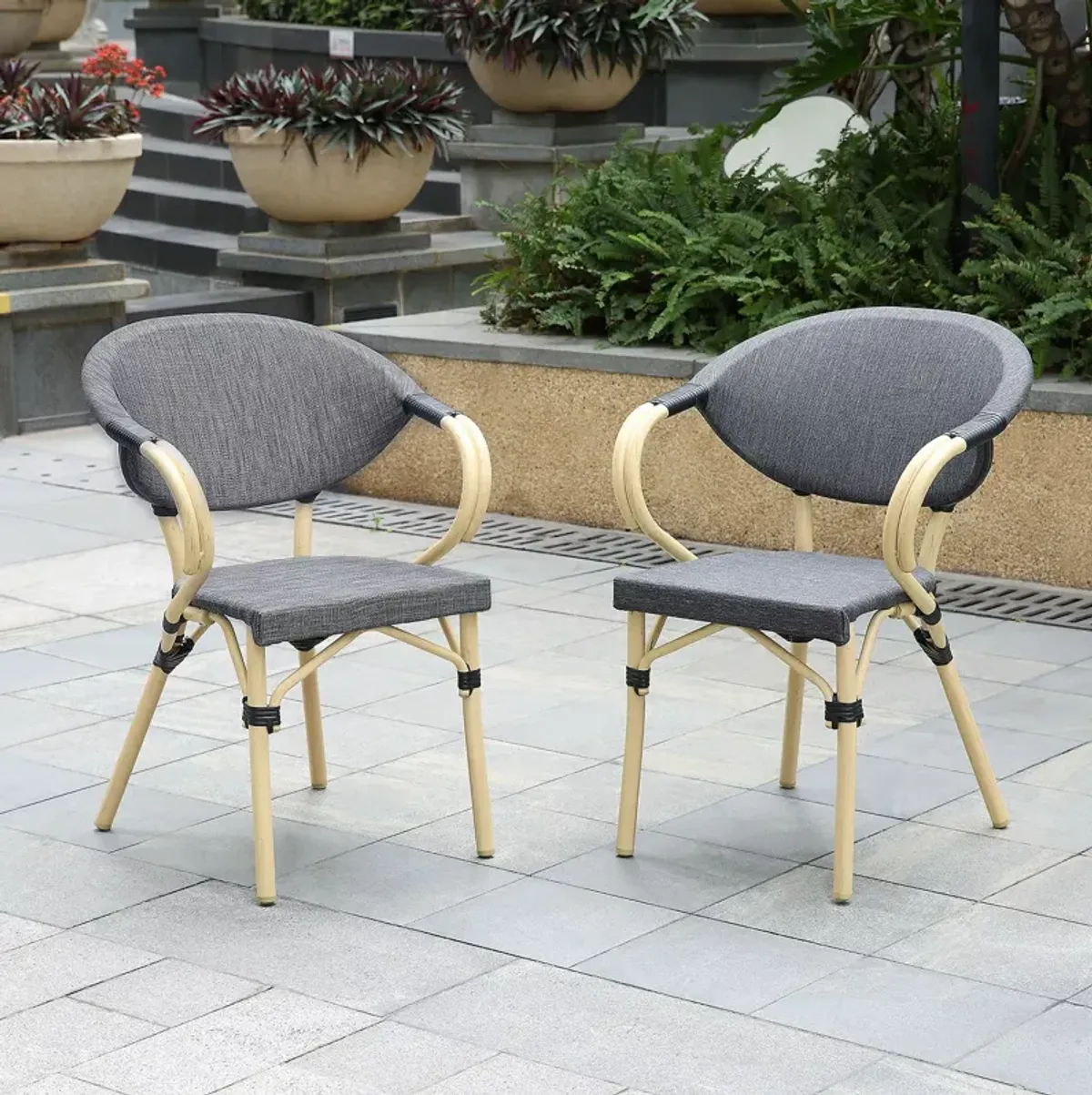 Furniture of America Madison Patio Armchair, Set of 2