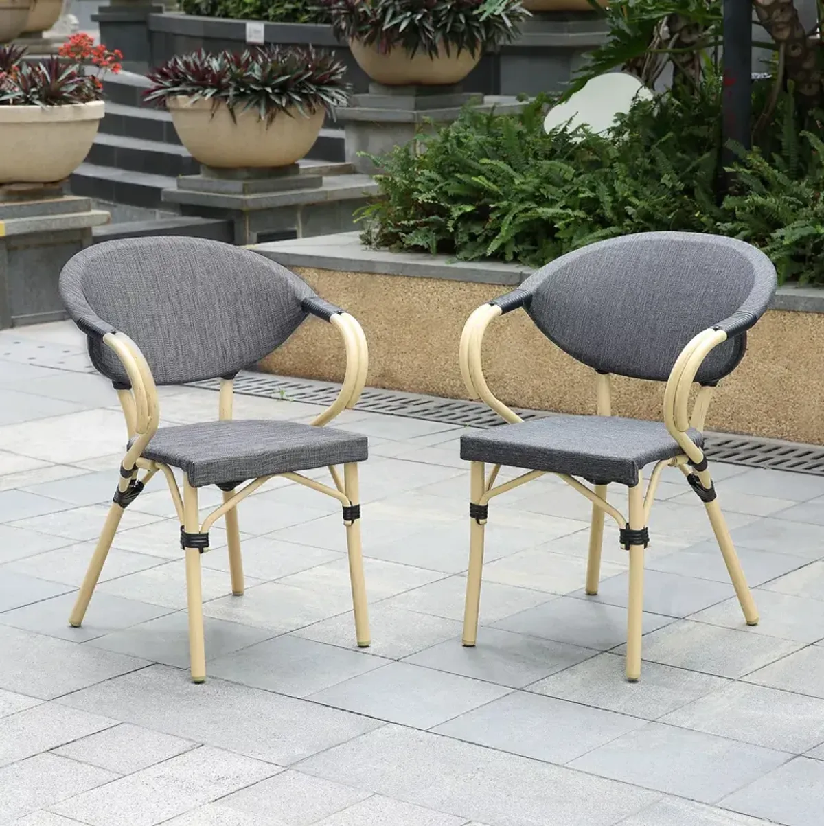 Furniture of America Madison Patio Armchair, Set of 2