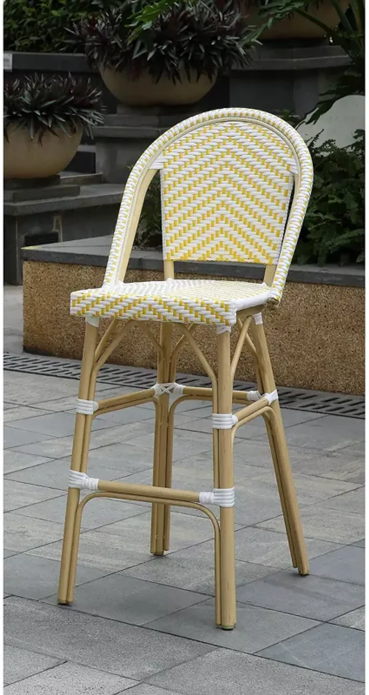 Sparrow & Wren Haley Wicker Patio Bar Chair, Set of 2